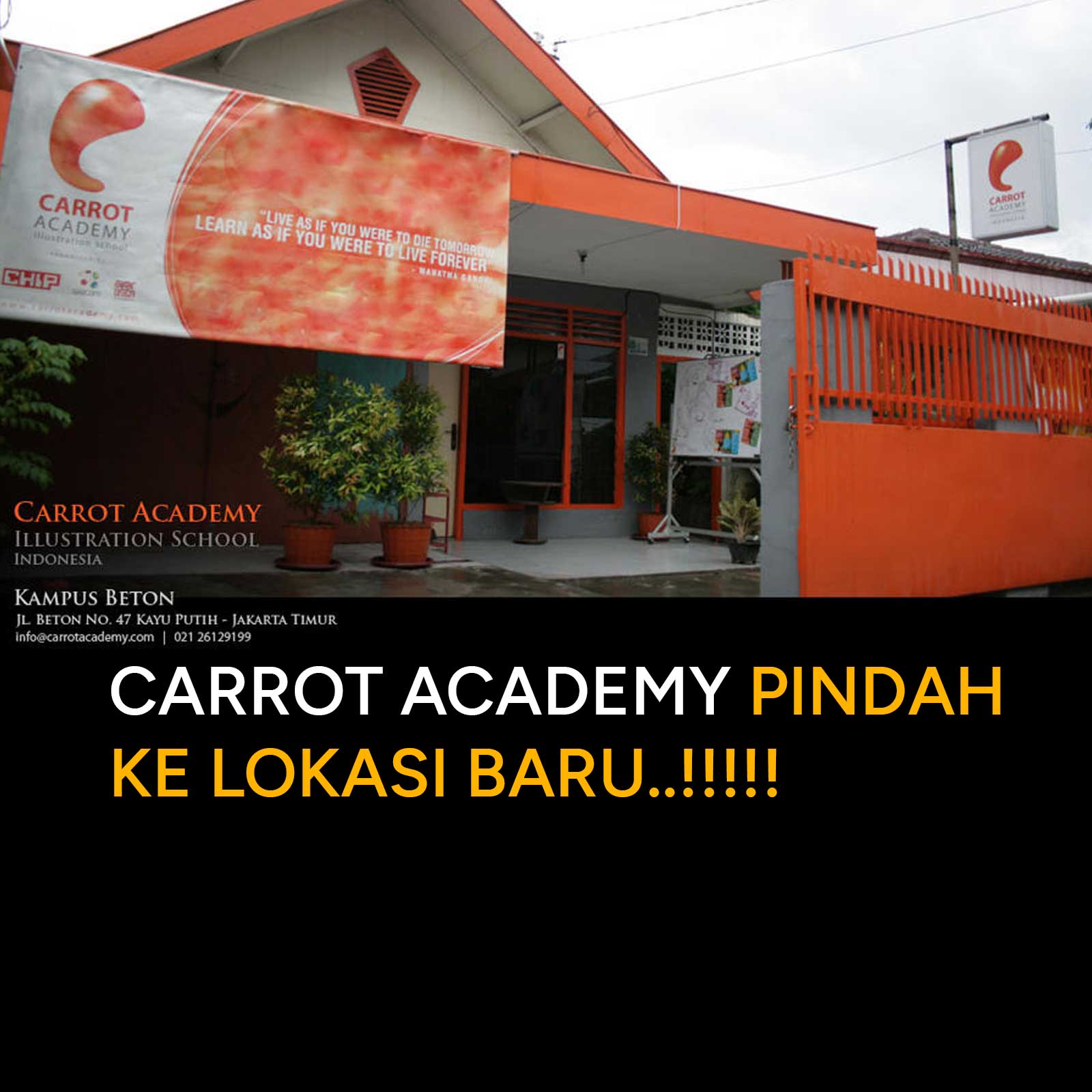 CARROT ACADEMY PINDAH LOKASI ..!!!!!