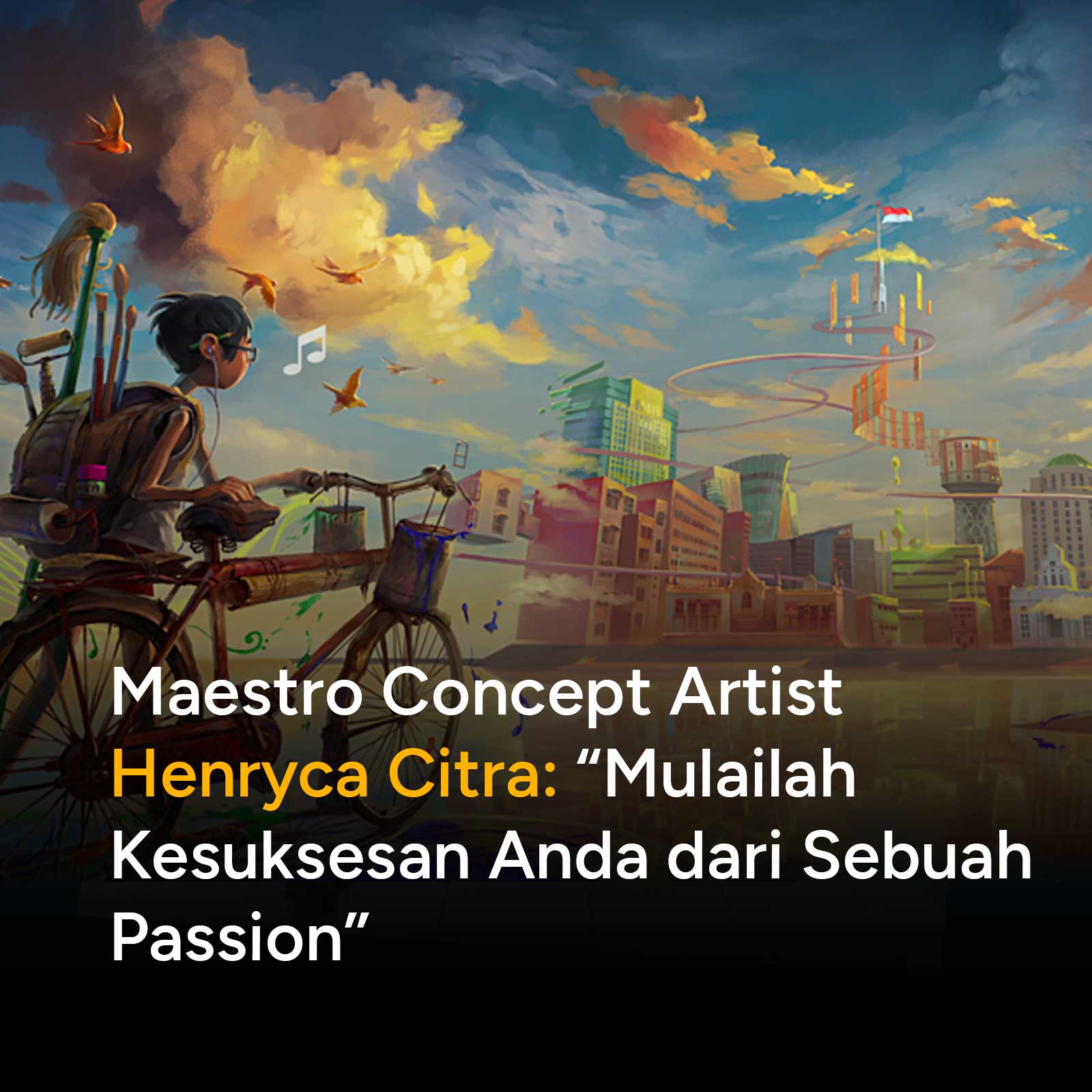 Henryca Citra adalah salah satu Ilustrator terbaik dari jajaran kampiun - kampiun ilustrator di Indonesia dan tentunya membuat Indonesia diperhitungkan di dunia sebagai pemasok artist - artist jago kelas dunia di industri kreatif. Melihat karya-karya dan perjalanan karirnya termasuk mendirikan sekolah ilustrasi, tak salah bila kita menyebutnua maestro di bidang concept art. Simak interview via korespondensi dengan Henryca, semoga bisa menginspirasi!