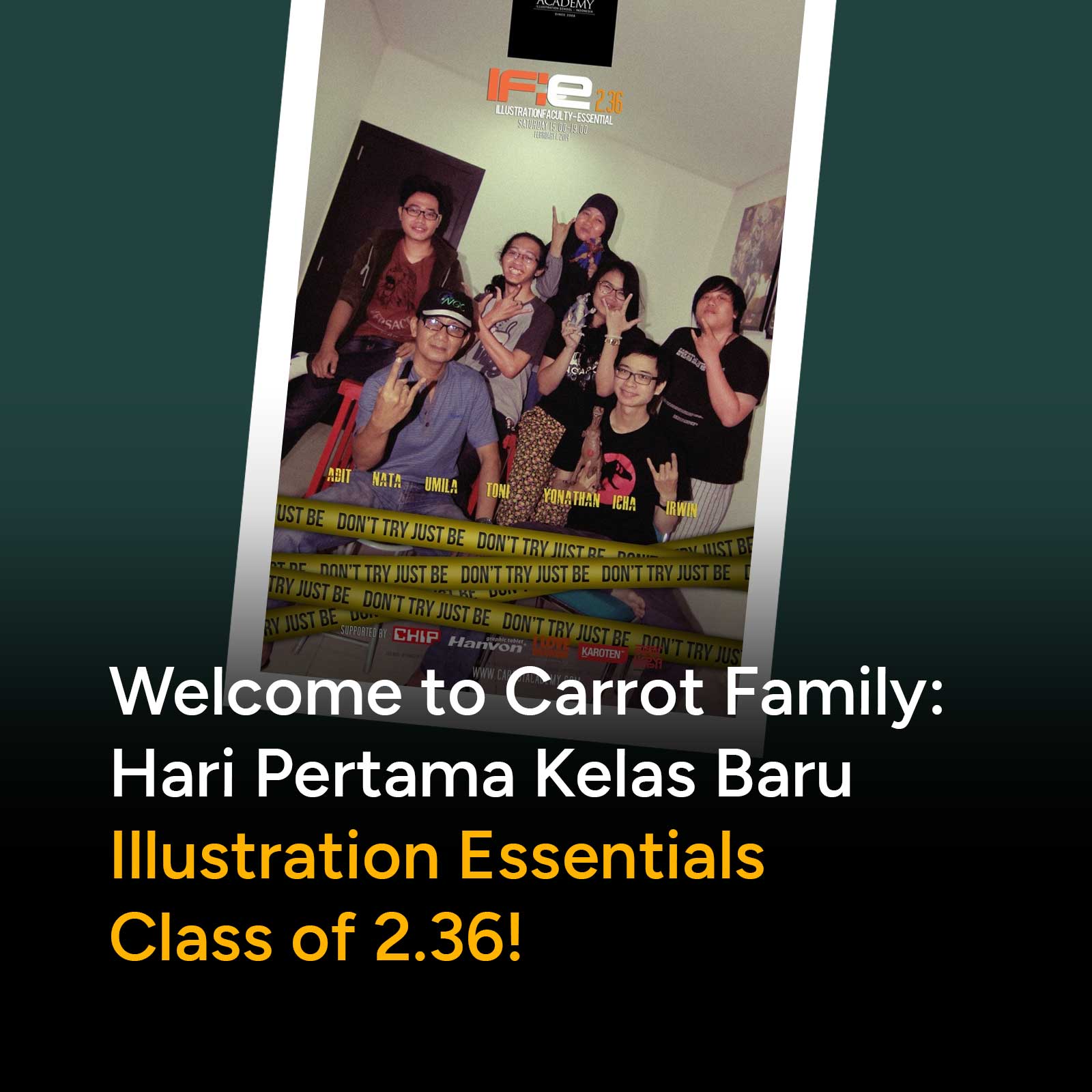 Welcome to Carrot Family: Hari Pertama Kelas Baru Illustration Essentials Class of 2.36!