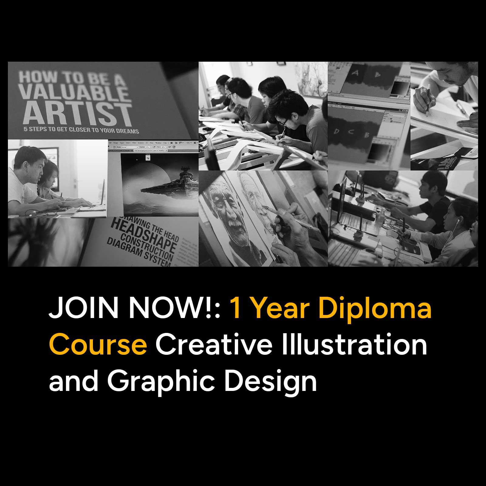 JOIN NOW!: 1 Year Diploma Course Creative Illustration and Graphic Design