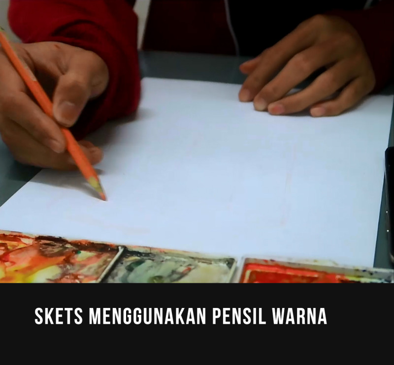 SKETS MENGGUNAKAN PENSIL WARNA