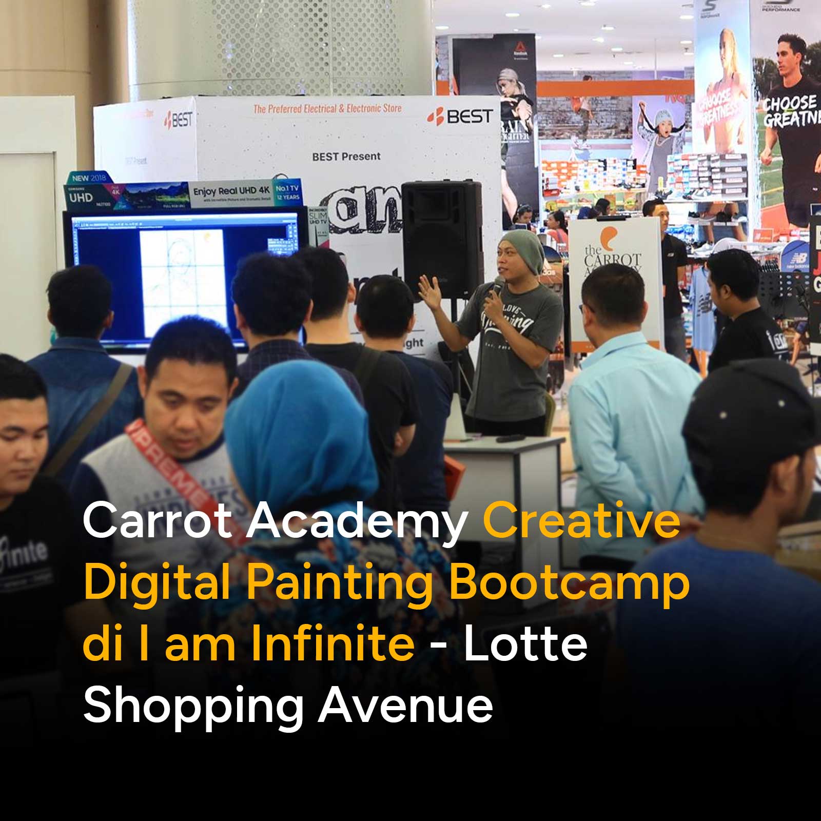 Minggu, 6 Mei 2018 Carrot Academy mengadakan workshop terbuka tentang ilustrasi dalam event 