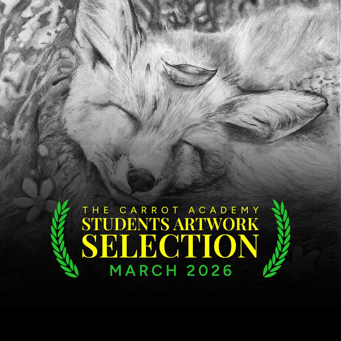 Carrot Academy Students Artwork Selection adalah apresiasi karya artist-artist yang sedang mengikuti kelas di Carrot Academy.
Karya dipilih dari masterpiece yang dikerjakan dari berbagai level dan modul serta kategori usia.

Pertimbangan dalam memilih karya antara lain dari proses perkembangan yang signifikan dalam menyerap materi sehingga menghasilkan karya sesuai target yang diharapkan sesuai tingkat kesulitan yang berbeda. Selamat bagi karya yang terpilih!