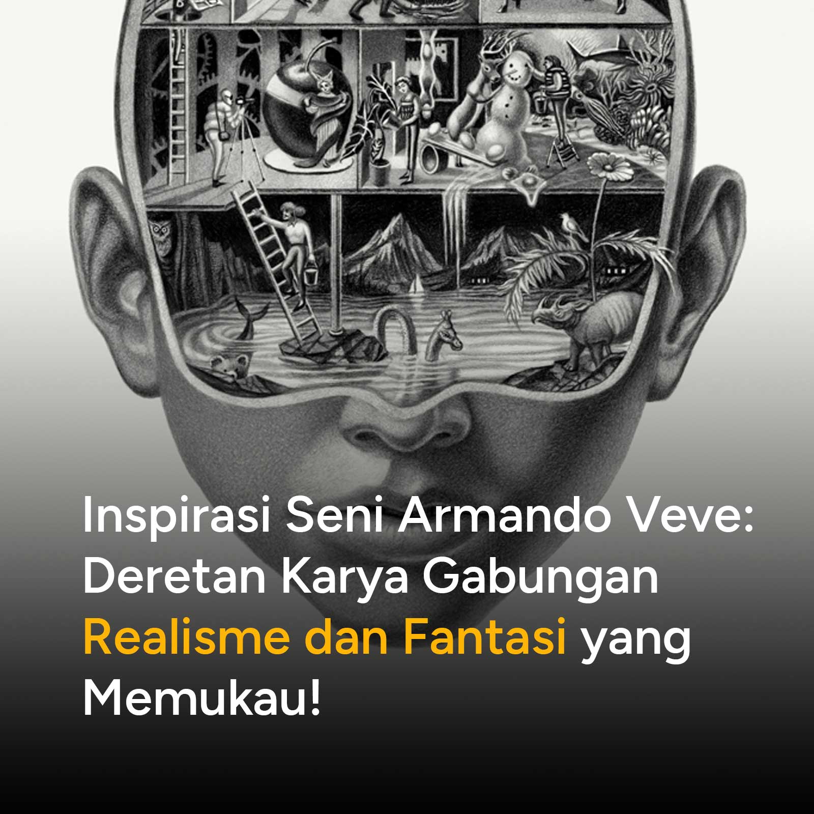 Armando Veve menggabungkan presisi teknis mikroskopis dengan narasi surealis yang liar. Jelajahi perjalanan kreatif sang pemenang medali emas Society of Illustrators ini dan temukan inspirasi di balik setiap goresan pensilnya yang memukau dunia.