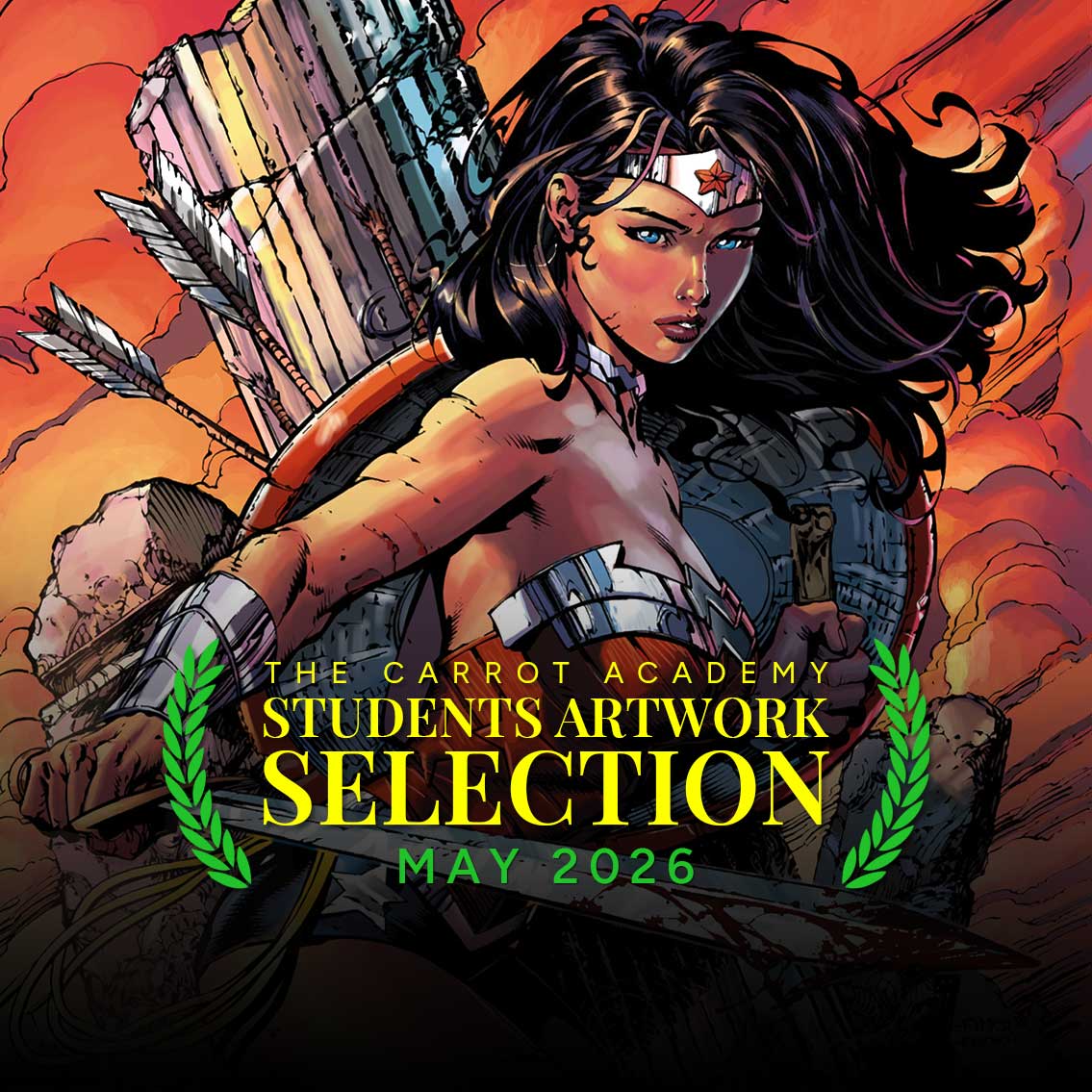 Carrot Academy Students Artwork Selection adalah apresiasi karya artist-artist yang sedang mengikuti kelas di Carrot Academy.
Karya dipilih dari masterpiece yang dikerjakan dari berbagai level dan modul serta kategori usia.

Pertimbangan dalam memilih karya antara lain dari proses perkembangan yang signifikan dalam menyerap materi sehingga menghasilkan karya sesuai target yang diharapkan sesuai tingkat kesulitan yang berbeda. Selamat bagi karya yang terpilih!