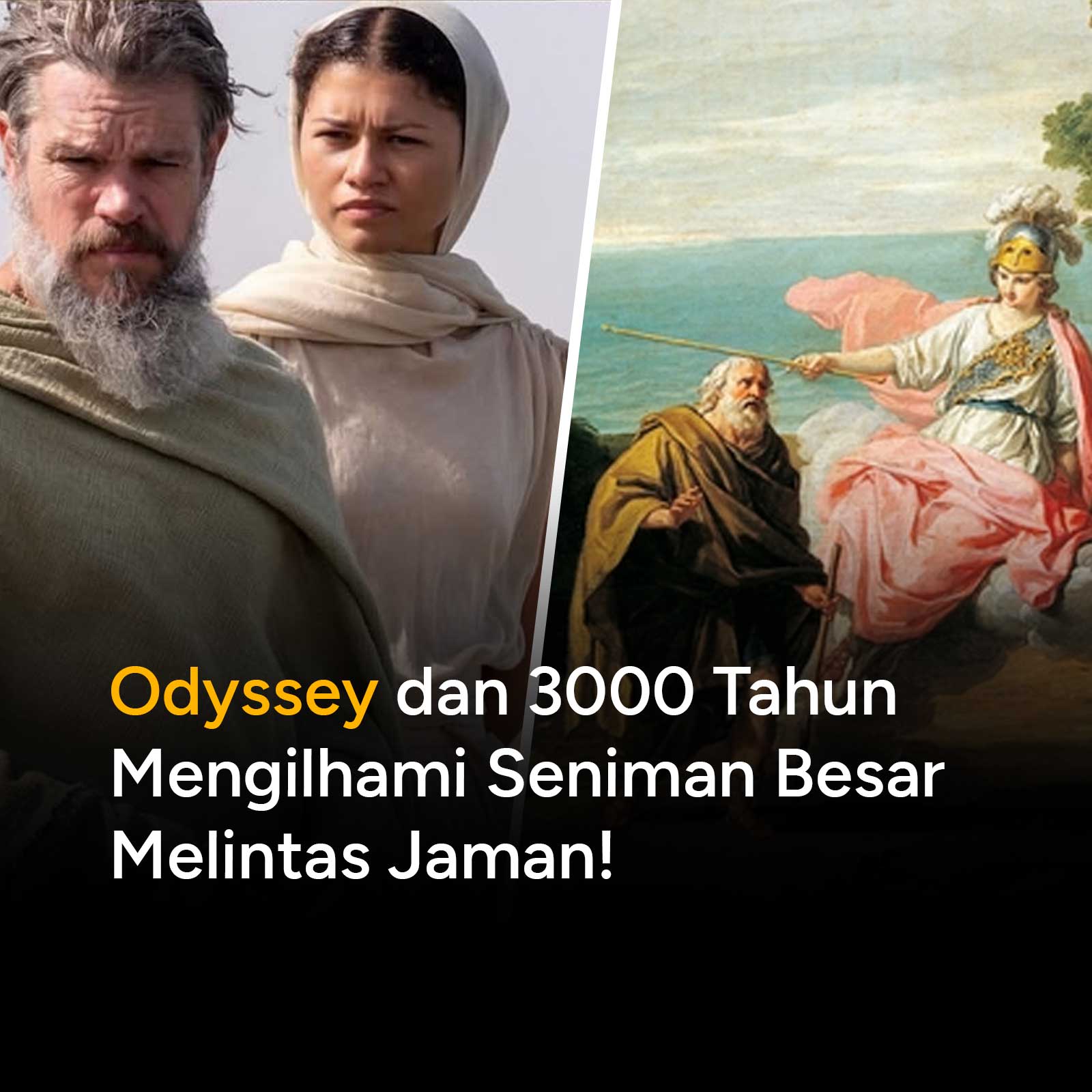 The Odyssey yang rilis di bulan Juli 2026 mendapat sambutan yang luar biasa walaupun diiringi berbagai macam kontroversi. Namun tangan emas Christopher Nolan akhirnya membawa audience melupakan semua kontroversi dan film inipun akhirnya menuai banyak pujian. Namun jauh sebelum Christopher Nolan mengadaptasi kisah Odyssey, para pelukis dari berbagai penjuru dunia menuangkan imajinasi kisah epik karya Homer ke dalam karya yang mewakili gaya artistik, mitologi dan kultur pada masa hidup mereka.