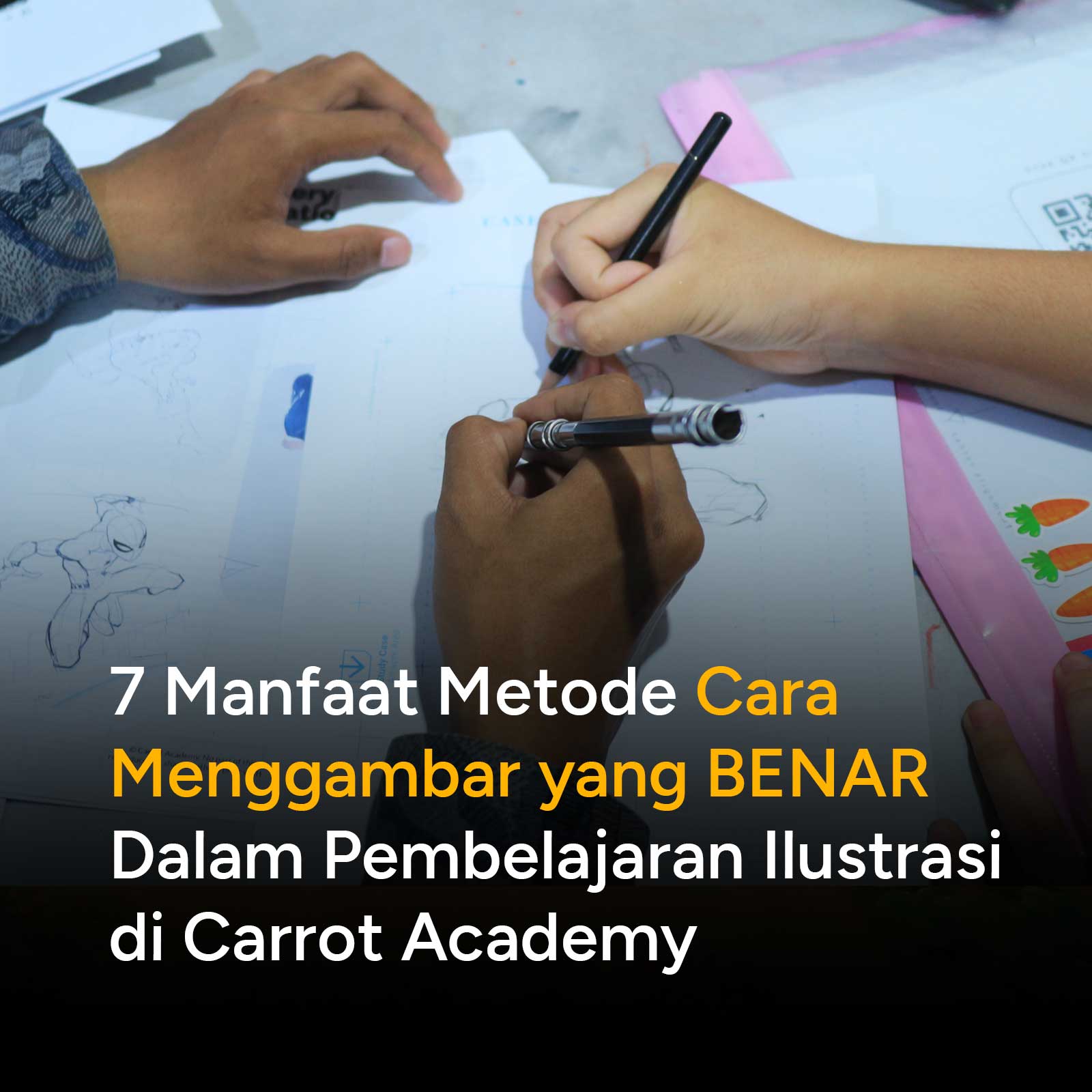 Mengapa Carrot Academy menekankan kurikulum menggambar dari dasar di tengah maraknya teknologi AI? Menguasai cara menggambar yang benar bukan sekadar soal hasil akhir visual, melainkan latihan kognitif yang melatih mental rotation, regulasi emosi, hingga neuroplasticity otak. Lewat gerakan #JadiJagoGambarTanpaAI, temukan bagaimana penguasaan fundamental skills memberi Anda kendali penuh atas kreativitas, orisinalitas, dan alur kerja seni yang terstruktur.