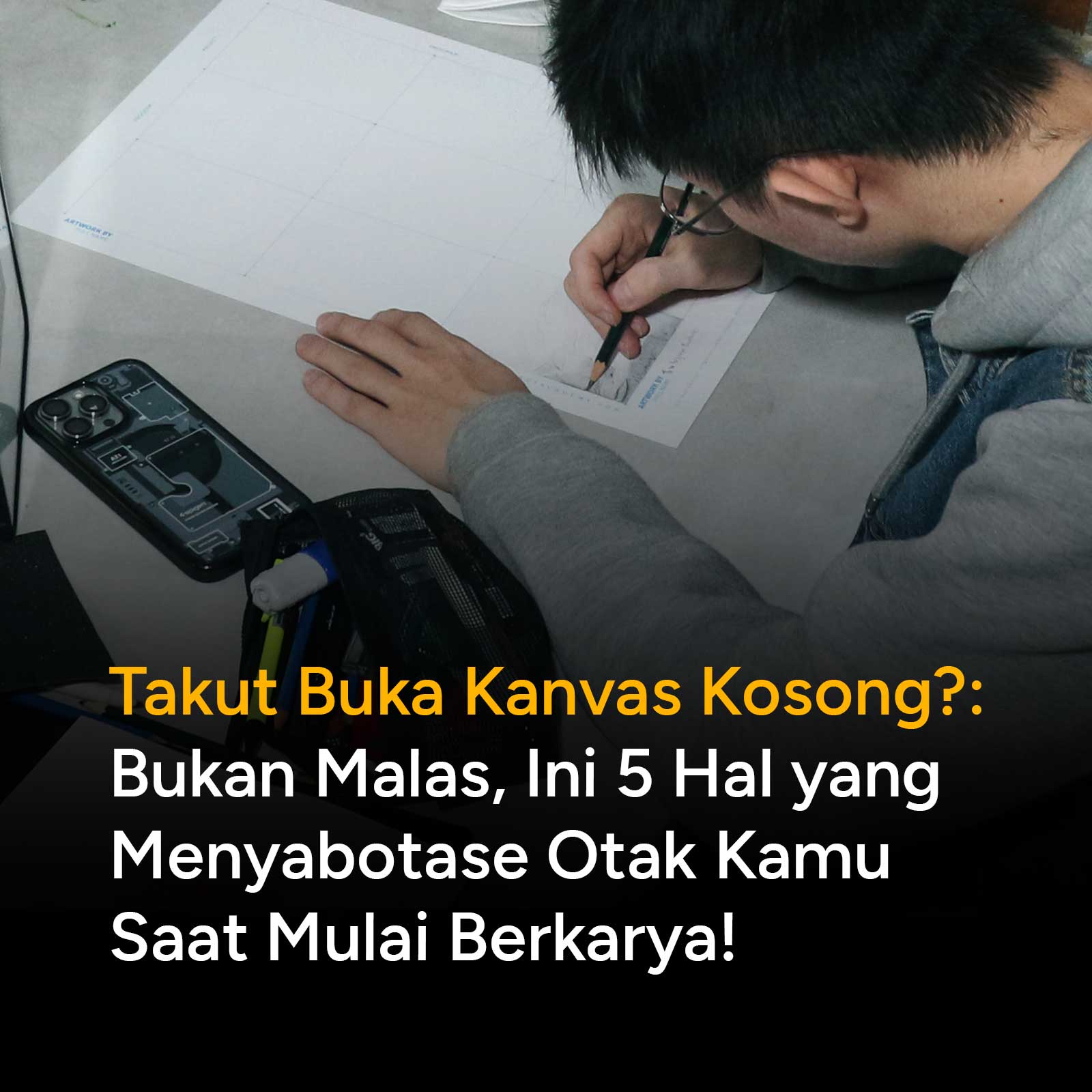 Mengapa artist pemula sering terjebak menunda-nunda karya di depan kanvas kosong? Temukan alasan ilmiah di balik perfeksionisme dan ketakutan berkarya, serta langkah praktis untuk memutus rantai penundaan agar kamu bisa kembali produktif menggambar.