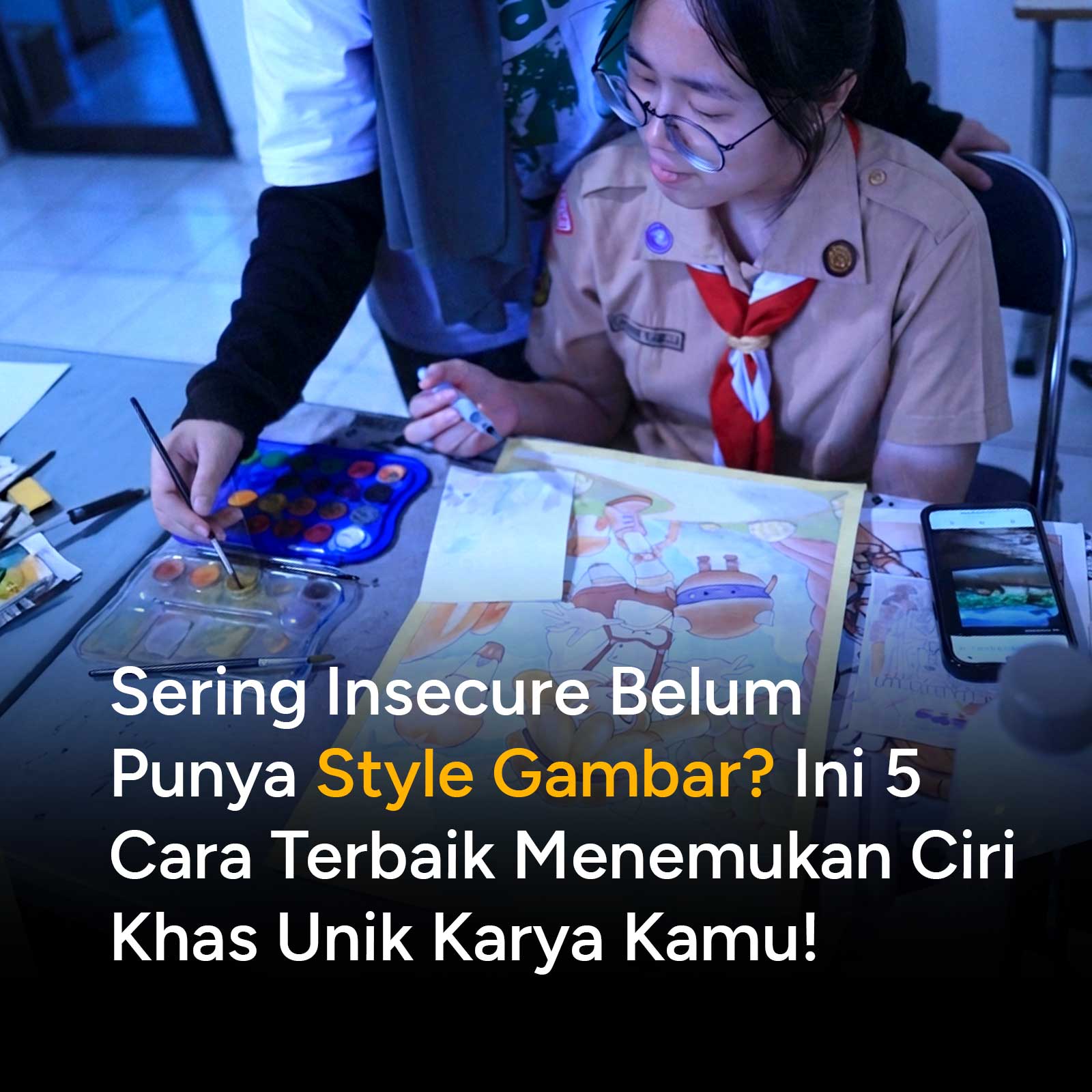 Sering merasa tidak percaya diri karena belum memiliki ciri khas visual? Artikel ini membongkar mitos terbesar ilustrator baru, 5 langkah praktis menemukan art style secara alami, dan 5 nasehat emas dari artist profesional agar kamu bisa menikmati proses berkarya tanpa stres.
